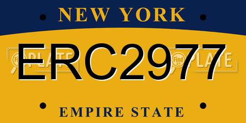 ERC2977 New York License Plate