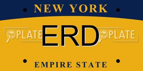 ERD New York License Plate