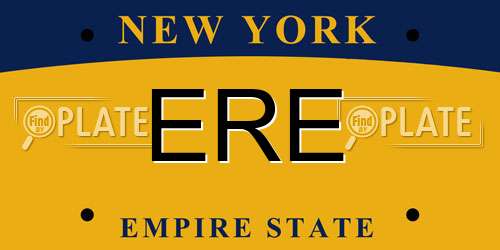 ERE New York License Plate