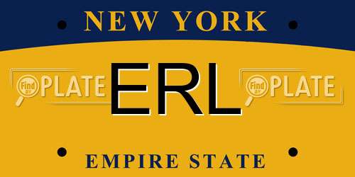 ERL New York License Plate
