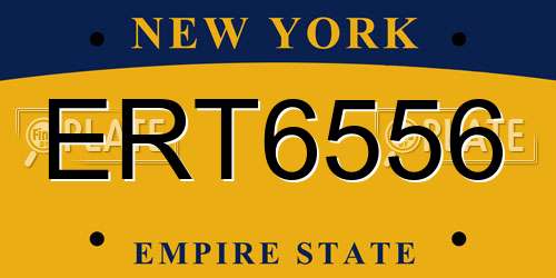ERT6556 New York License Plate