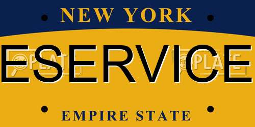 ESERVICE New York License Plate