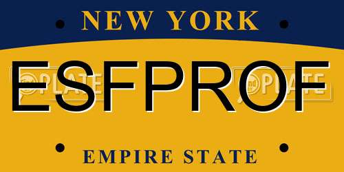 ESFPROF New York License Plate