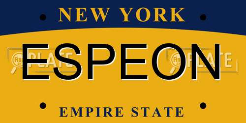 ESPEON New York License Plate