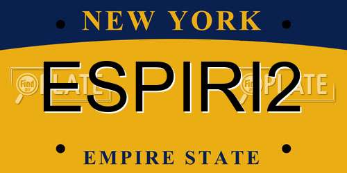 ESPIRI2 New York License Plate