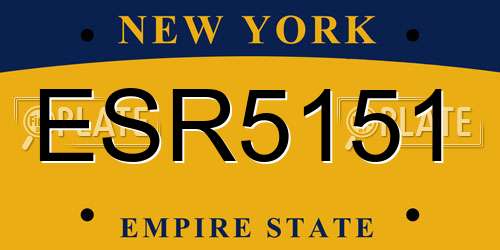 ESR5151 New York License Plate