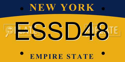 ESSD48 New York License Plate