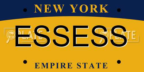 ESSESS New York License Plate