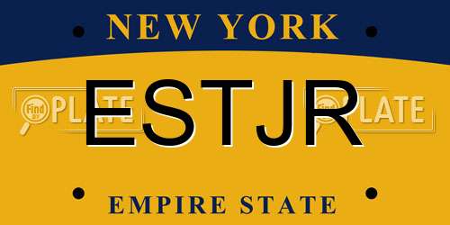 ESTJR New York License Plate