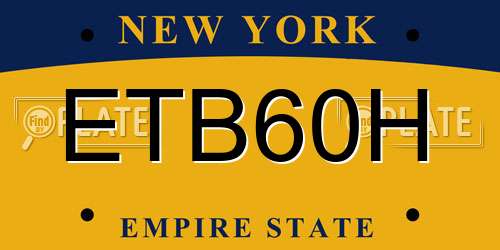 ETB60H New York License Plate