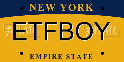 ETFBOY New York License Plate
