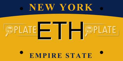ETH New York License Plate