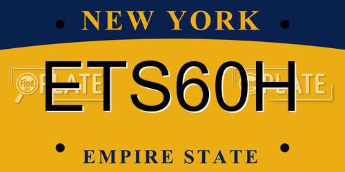 ETS60H New York License Plate