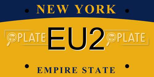 EU2 New York License Plate