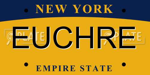 EUCHRE New York License Plate