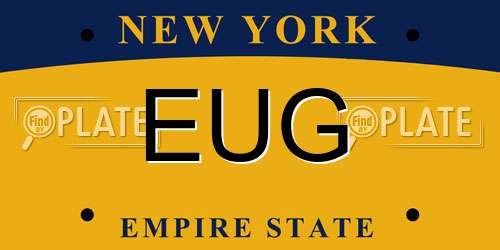 EUG New York License Plate