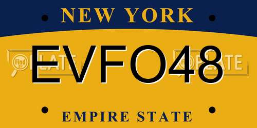 EVFO48 New York License Plate