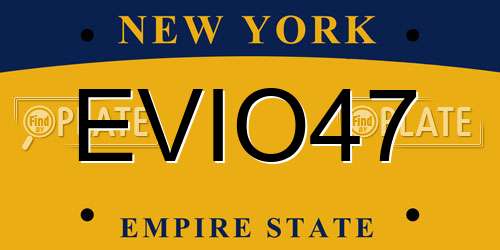 EVIO47 New York License Plate