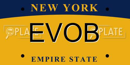 EVOB New York License Plate