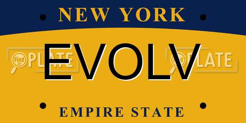 EVOLV New York License Plate
