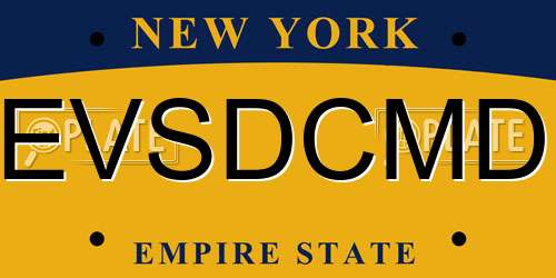 EVSDCMD New York License Plate
