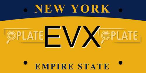 EVX New York License Plate
