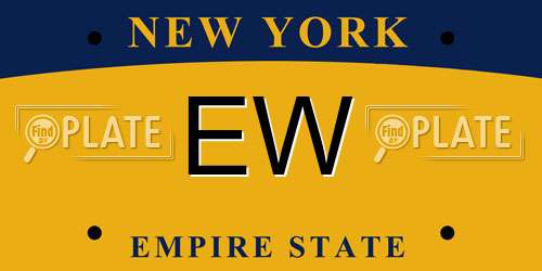EW New York License Plate