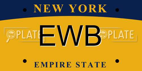 EWB New York License Plate