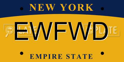 EWFWD New York License Plate