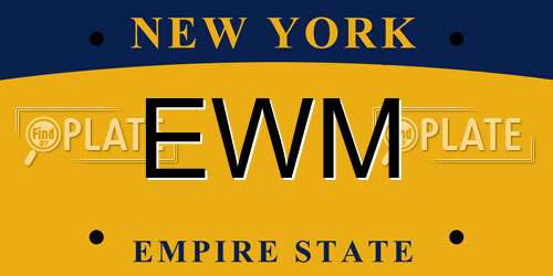 EWM New York License Plate