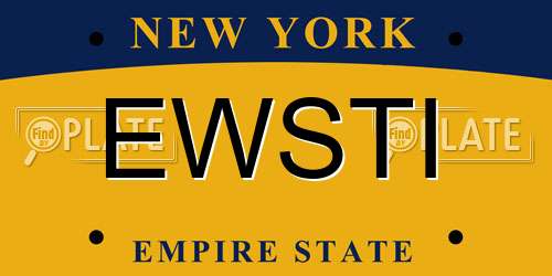 EWSTI New York License Plate