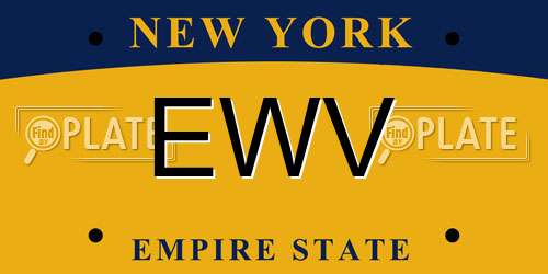 EWV New York License Plate