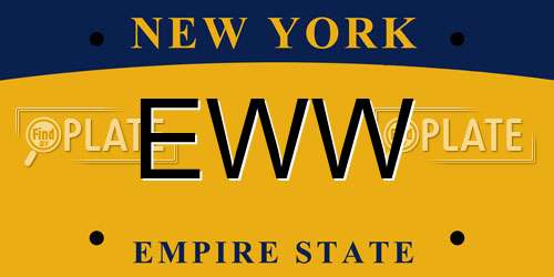 EWW New York License Plate