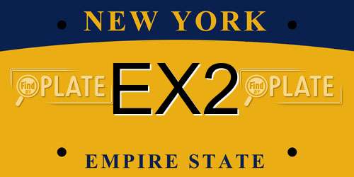 EX2 New York License Plate