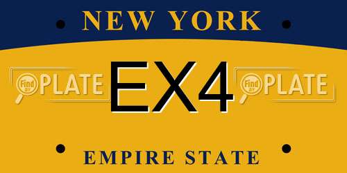 EX4 New York License Plate