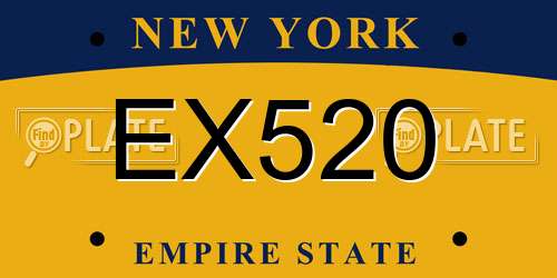 EX520 New York License Plate