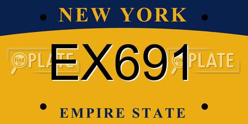 EX691 New York License Plate