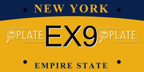 EX9 New York License Plate