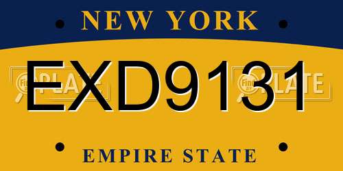 EXD9131 New York License Plate