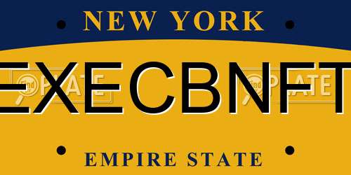 EXECBNFT New York License Plate