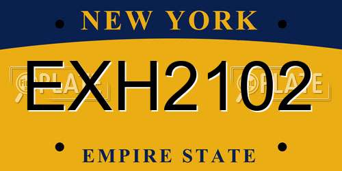 EXH2102 New York License Plate