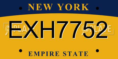 EXH7752 New York License Plate