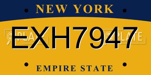 EXH7947 New York License Plate