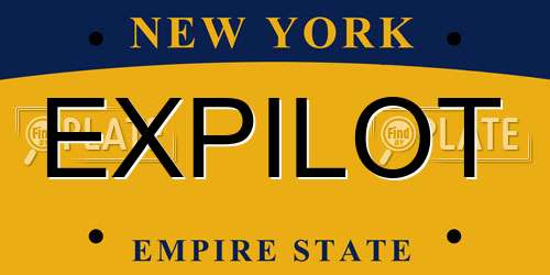 EXPILOT New York License Plate