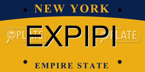 EXPIPI New York License Plate