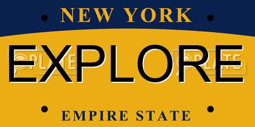EXPLORE New York License Plate