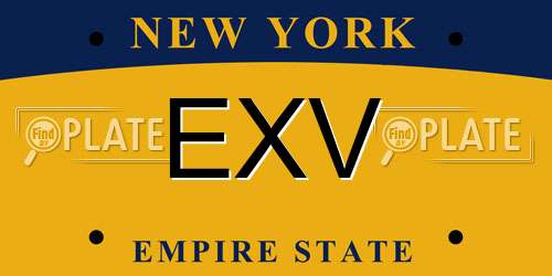 EXV New York License Plate