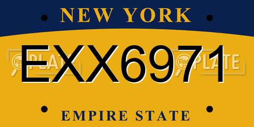 EXX6971 New York License Plate