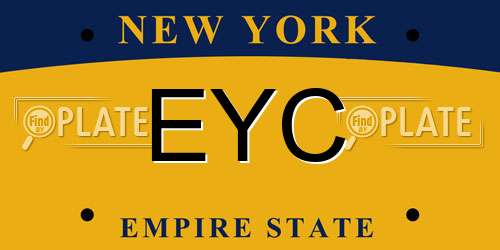 EYC New York License Plate