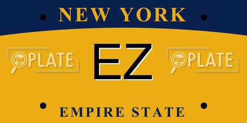 EZ New York License Plate